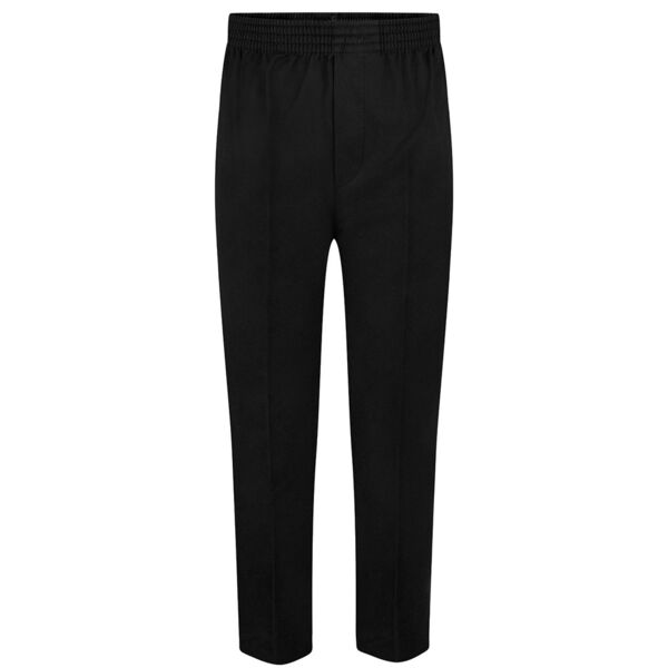 Black Full Elastic Pull-Up School Trousers Thumbnail