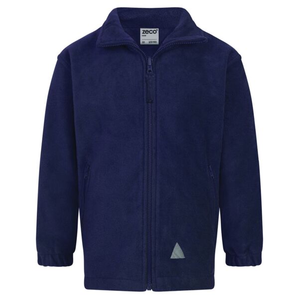 Navy Blue Kids Fleece Jacket Thumbnail