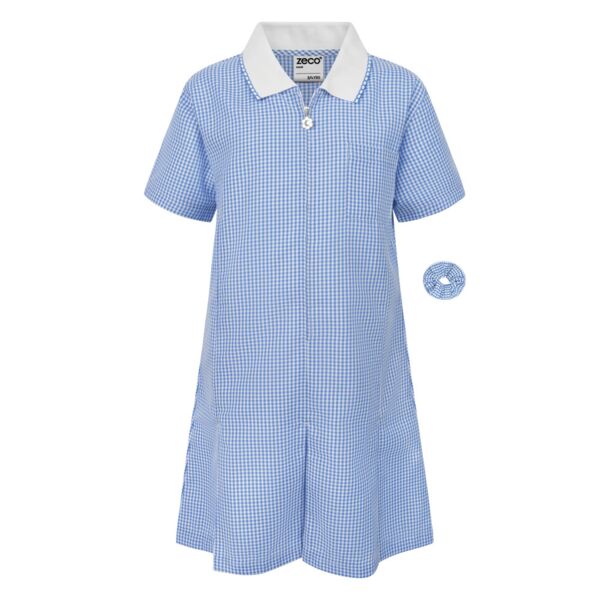 A-Line Blue Gingham Summer Eco-Dress Thumbnail