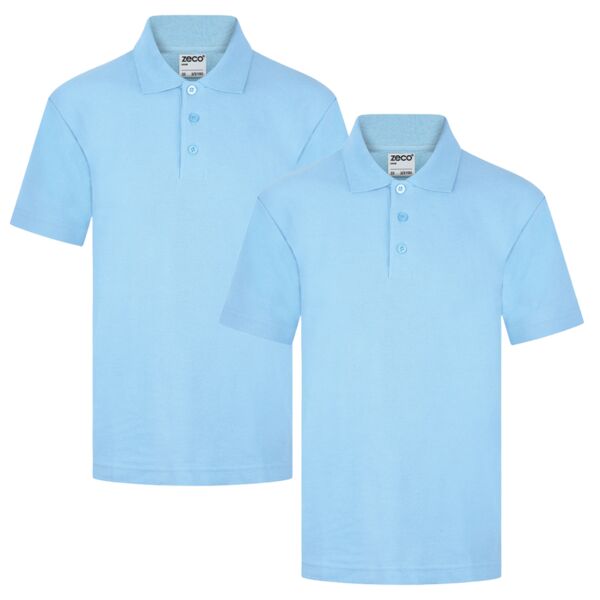 Sky Blue School Polo Shirt (2 pack) Thumbnail