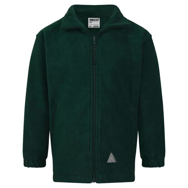 Bottle Green Kids Fleece Jacket Thumbnail