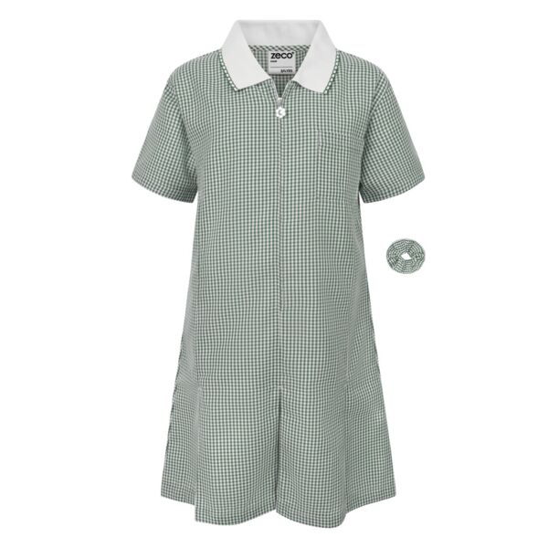 A-Line Green Gingham Summer Eco-Dress Thumbnail