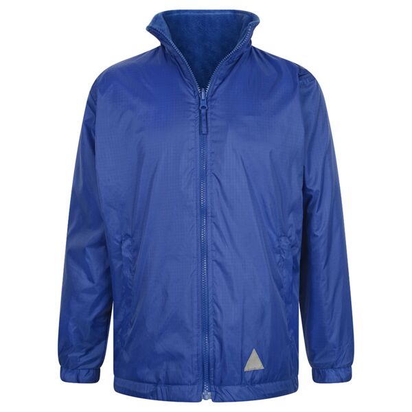 Plain Royal Blue School Reversible Outdoor Jacket Thumbnail