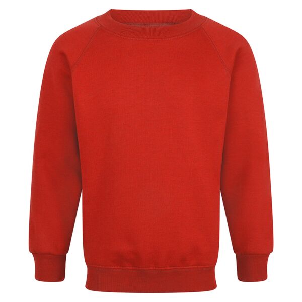 Red Round Neck Kids Sweatshirt Thumbnail