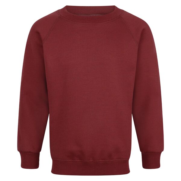 Light Maroon Round Neck Kids Sweatshirt Thumbnail