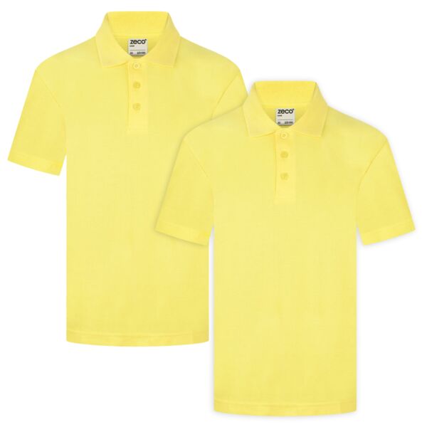 Light Yellow School Polo Shirt (2 pack) Thumbnail