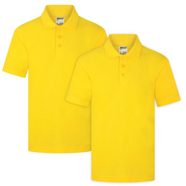 Gold Yellow School Polo Shirt (2 pack) Thumbnail