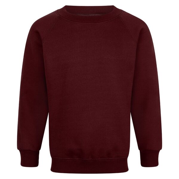 Maroon Round Neck Kids Sweatshirt Thumbnail