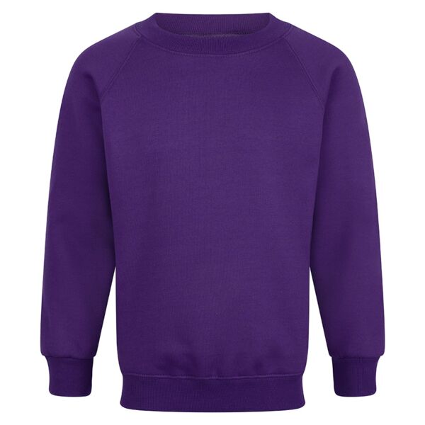 Purple Round Neck Kids Sweatshirt Thumbnail