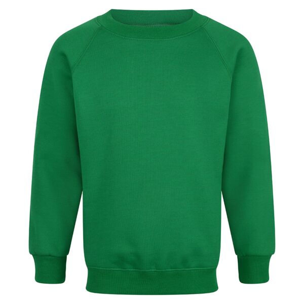 Emerald Green Round Neck Kids Sweatshirt Thumbnail