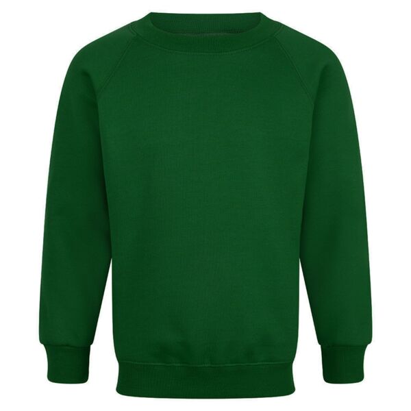 Forest Green Round Neck Kids Sweatshirt Thumbnail