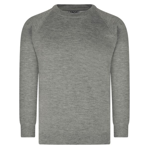 Mid Grey Round Neck Kids Sweatshirt Thumbnail