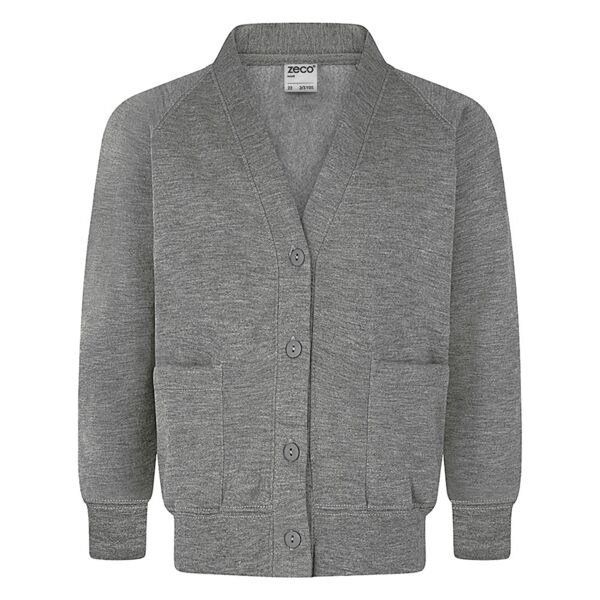 Mid Grey Kids Sweatshirt Cardigan Thumbnail