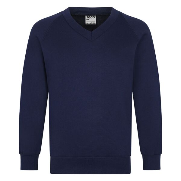 Navy Blue V Neck Kids Sweatshirt Thumbnail