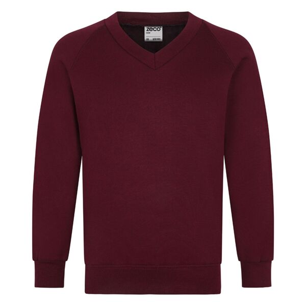 Maroon V Neck Kids Sweatshirt Thumbnail