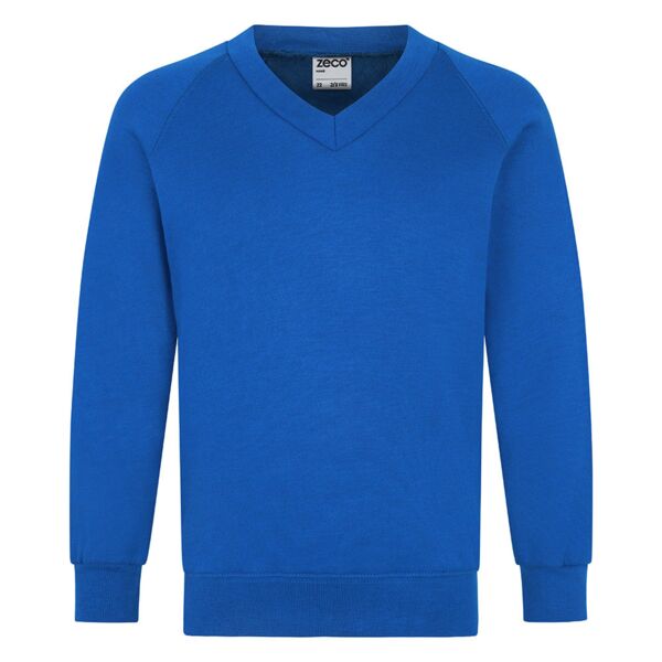 Ocean Blue V Neck Kids Sweatshirt Thumbnail