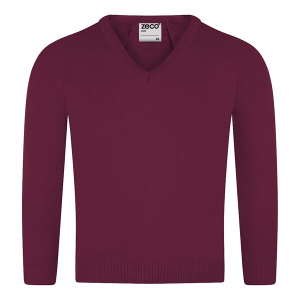 Maroon Knitted Acrylic School Jumper Thumbnail
