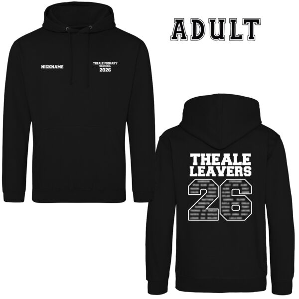 Adult Theale Primary Black Leavers Hoodie Thumbnail