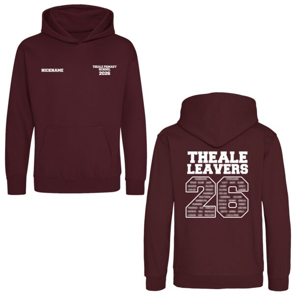 Youth Theale Primary Burgundy Leavers Hoodie Thumbnail